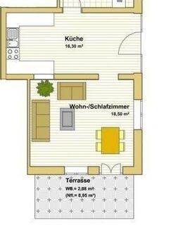 Provisionsfrei: Ruhig gelegene renovierte 1-Zimmer-Wohnung in der Nähe von Wasserburg - Griesstätt