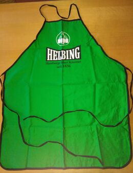 ​Knallgrüne Schürze mit Werbung - Hannover