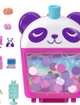 Polly Pocket Spielwelt Bubble Tea Pandaschatulle, mit 2 Puppen und Zubehör