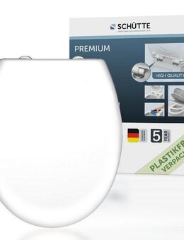 Schütte WC-Sitz WHITE, Duroplast, mit Absenkautomatik und Schnellverschluss