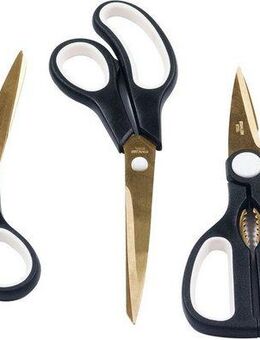KING Scheren-Set Easycut, (Set, 5-tlg), 5 Scheren, Edelstahlklingen, Titan beschichtet, Soft-Touch Griffe