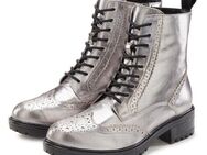 LASCANA Schnürboots Schnürstiefelette, Ankle Boots, Leder, Schnüren & Reißverschluss