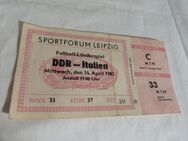 Altes Fußballticket Länderspiel DDR - Italien 14. April 1982 / Ostalgie Selten - Zeuthen