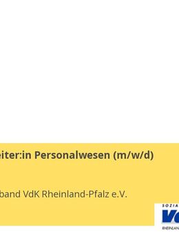 Sachbearbeiter:in Personalwesen (m/w/d) Teilzeit - Mainz