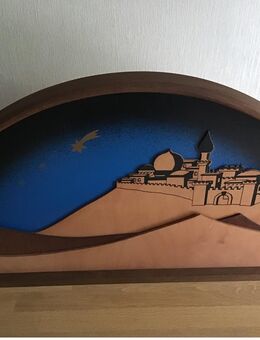 Erzgebirge ULMIK Krippen Hintergrund BILD ca 81 x 40 cm. - Meerbusch