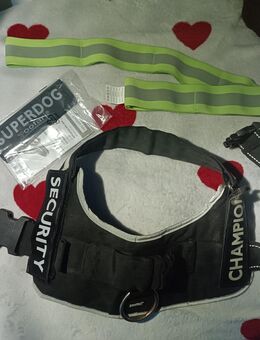 Hunde kraftgeschirr/Brustgeschirr mit griff L + 4 klettsticker & reflekt. Gürtel -Set - Angermünde