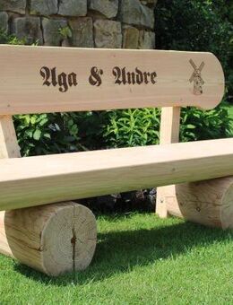 Gartenbank aus Lärche. Holzbank. Hochzeitsgeschenk. Rentners Geschenk. - Steyerberg