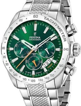 Festina Chronograph Timeless Chronograph F20668/3, Armbanduhr, Quarzuhr, Herrenuhr, Stoppfunktion, Edelstahlarmband