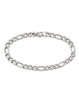Bruno Banani Edelstahlarmband Schmuck Geschenk Armkette Figarokette breit Silber