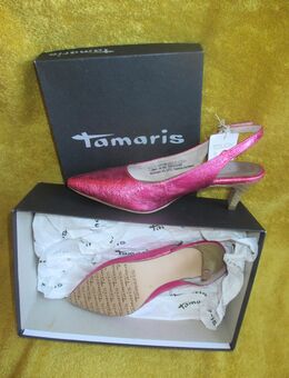 NEU mit Etikett * Glitzer * Kitten- Heels * High- Heels * Slingbacks * Sling * Pumps * Schuhe "Tamaris" Gr. 37/ 4 * pink * - Riedlingen