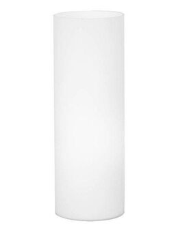 EGLO Tischleuchte GEO Tischlampe, opal-mattes Glas, Schalter am Kabel, minimalistisch, Ein-/Ausschalter, Leuchtmittel wechselbar, ohne Leuchtmittel, Nachttischlampe, Deko-Leuchte, Schlafzimmer, 165cm Kabel, 25x12cm