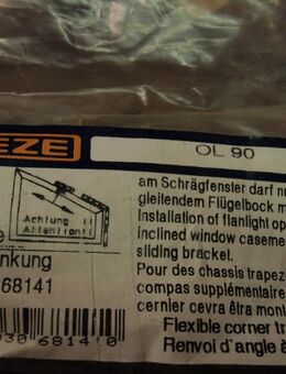 Eckumlenkung für Oberlichtbeschlag an Schrägfenstern - Ulmen Ulmen