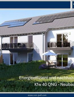 Nachhaltige und energieeffiziente 3-Zimmer Neubauwohnung mit gehobener Ausstattung, Garten und 2 Carportstellplätzen - Pösing