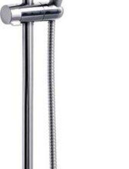 WENKO Stangenbrause-Set Young, Chrom, Länge Stange: 66 cm