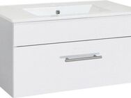 welltime Waschtisch Trento Light, 60cm, 80cm, 100cm, Keramik-Auflagebecken, 1 feste Blende und 1 Auszug