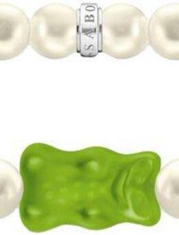 THOMAS SABO Armband THOMAS SABO x HARIBO Schmuck: Perlenarmband mit Goldbär, mit Kristallglas - mit Süßwasserzuchtperle