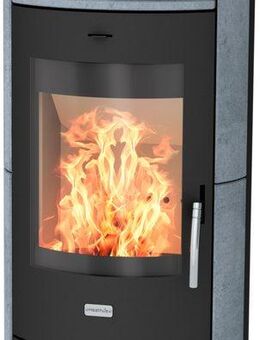 Fireplace Kaminofen Heathus Piacenza Speckstein, 6 kW, Zeitbrand, Warmhaltefach, selbstschließende Feuerraumtür A1