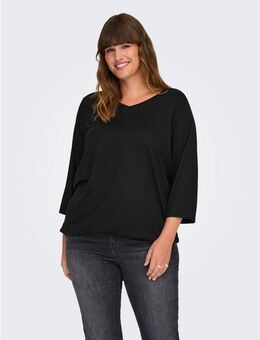 ONLY CARMAKOMA 3/4-Arm-Shirt CARCARLINNE V-NECK 3/4 TOP JRS BF