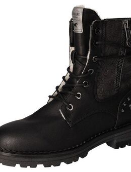 Mustang Shoes Winterboots, Blockabsatz, Winterstiefelette, Schnürboots, Logoschriftzüge