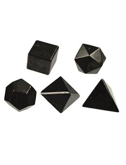 1 Set Platonische Körper – Das besondere Geschenkset zur Heiligen Geometrie -Schungit- - Grebenhain
