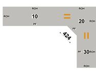 Arbeitsplatte Küche Ecke 90x90+300x60 Dekor FC 410 - Oberhausen