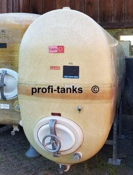 P41 gebrauchter 3000L GFK-Tank Rotband Polyestertank liegend auf 2 Stahlsockeln Wassertank Molketank - Nordhorn