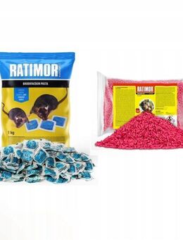 GIFTPASTE FÜR MÄUSE UND RATTEN 1 KG GIFT MÄUSEGRANULAT 1 KG RATIMOR Set - Wuppertal