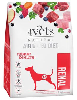 4Vets Natural Renal Hundetrockenfutter - Sparpaket: 2 x 1 kg