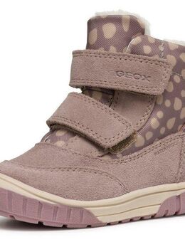 Geox B OMAR GIRL WPF Winterboots Klettstiefel, Babystiefel Winterstiefel mit schönem Muster