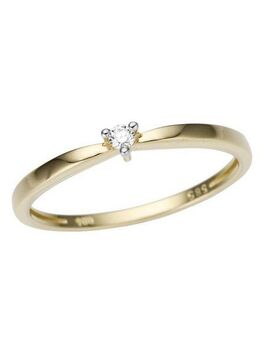 Firetti Goldring Schmuck Geschenk Gold 333 massiv, Made in Germany - mit Brillant