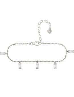 CAÏ Armband 925/- Sterling Silber rhodiniert Anhänger Zirkonia Baguette