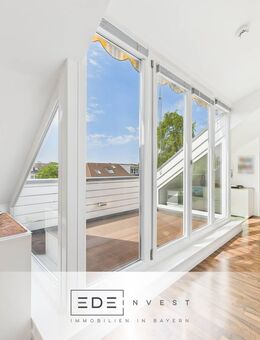 Lichtdurchflutete Dachgeschosswohnung mit Süd-Loggia in München-Untermenzing - München