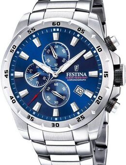 Festina Chronograph Chronograph Sport F20463/2, Armbanduhr, Quarzuhr, Herrenuhr, Stoppfunktion, Edelstahlarmband
