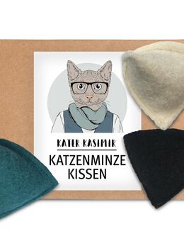Kater Kasimir Katzenminze-Kissen - 3er Set