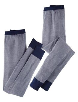 Clipper Exclusive Lange Unterhose (Packung, 2-St) modische Optik: Jeans meliert, tolle Qualität