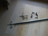 Gardinenstange Vorhangstange 134 cm Metall silber Rundrohr 4,- - Flensburg