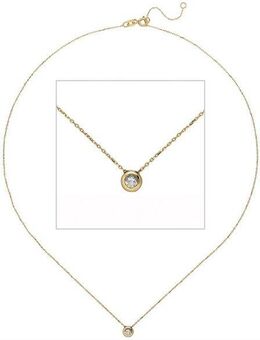 JOBO Kette mit Anhänger, 333 Gold mit 1 Zirkonia 45 cm