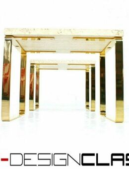 TOP! deluxe! Draenert Klassik "1062 Primus" Travertin Gold Vintage Beistelltisch Tisch Np. 1.908 € - Hamminkeln Zentrum
