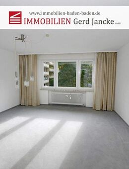 Baden-Baden, gut geschnittene Vier-Zimmer-Wohnung mit Balkon, Garten u. Garage! - Baden-Baden