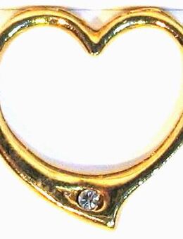 Anhänger ohne Kette - goldfarben mit Strassstein - Modeschmuck - neu - Biebesheim (Rhein)