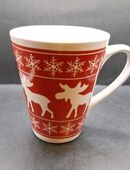Weihnachtstasse Weihnachtsbecher Rudolph Weihnachten Tasse Elch 10cm hoch rot in 45259