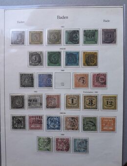 Alt Deutschland BADEN Briefmarken Sammlung 1851-1868 zu verkaufen - Bremen