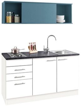 OPTIFIT Pantryküche Mini, Breite 150 cm, mit Kochfeld und Einbau-Spülbecken