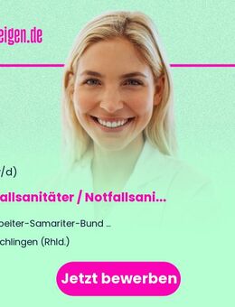 Notfallsanitäter / Notfallsanitäterin (m/w/d) Vollzeit / Teilzeit - Leichlingen (Rheinland, Blütenstadt)