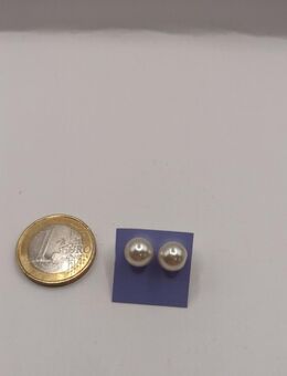 Modeschmuck Ohrringe Ohrstecker Silberfarbe Perlen modern - Essen