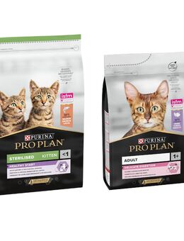 10 kg PURINA PRO PLAN Trockenfutter + 3 kg Adult Delicate Digestion Truthahn gratis! - Sterilised Kitten Healthy Start Lachs