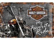 Tolles Harley-Davidson Blechschild Favourite Ride Biker Motorrad 20x30 cm - Berlin