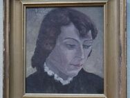 Ölgemälde , Portrait einer Frau , signiert August Hofer ( 1899 - 1981) , verschollene Generation - Görlitz