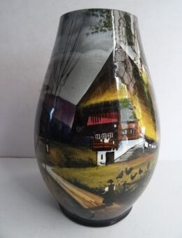 Seltene alte Vase Nachtmotiv SMF SCHRAMBERG Nachtlandschaft Handbemalt Motiv Schwarzwaldhaus - Königsbach-Stein