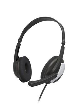 Hama PC-Office-Headset "HS-P100 V2", Stereo, Schwarz, Headset PC-Headset (Empfindlichkeit Kopfhörer&Mikrofon: 95 dB +/- 3 dB & -42 dB +/- 3 dB)